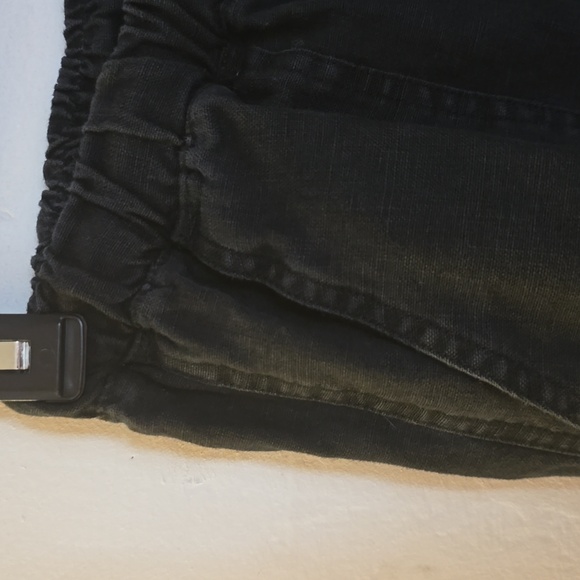 Ozma Of California Juno Pant In Washed Black 100% Heavy Laundered Linen - Picture 5 of 7